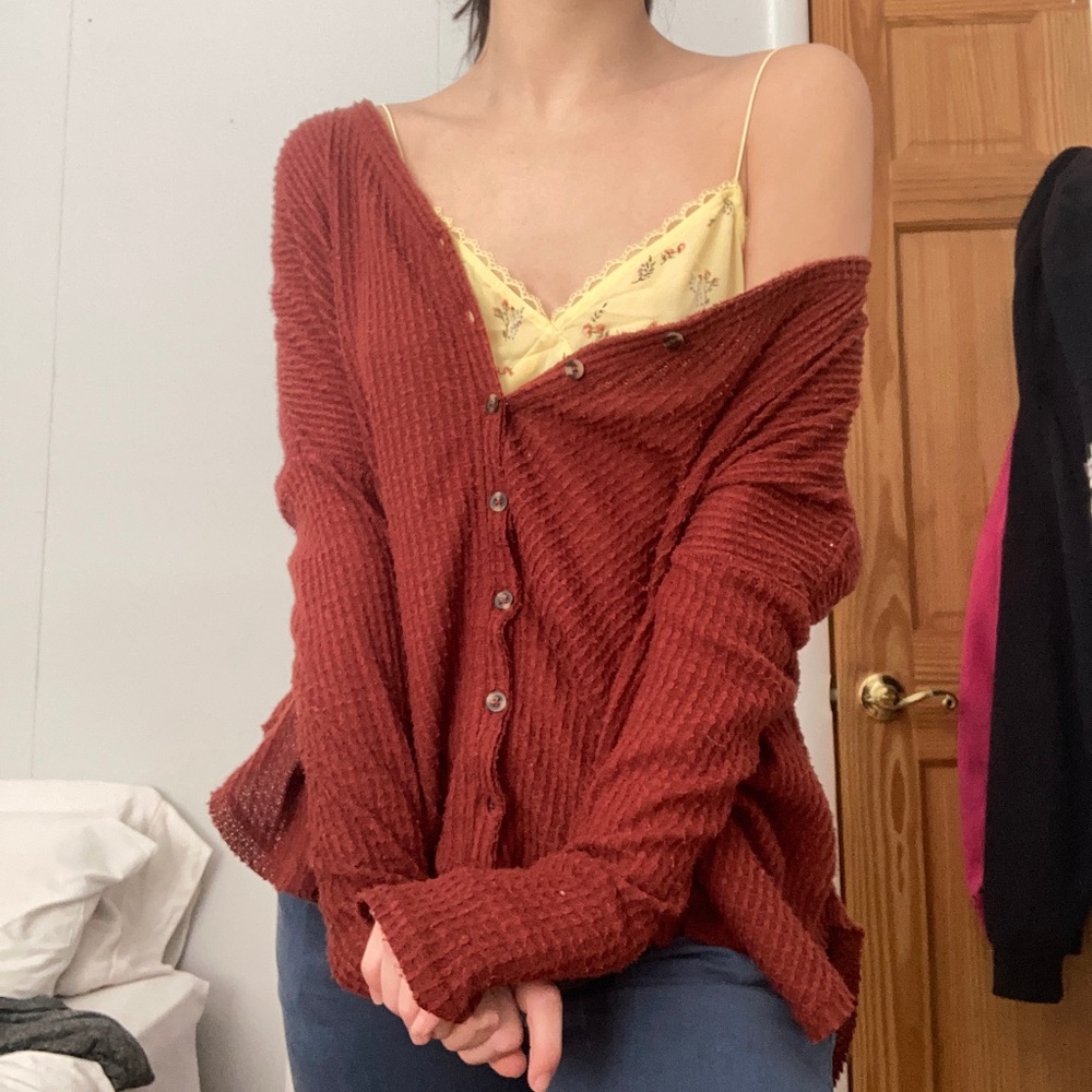 Fuzzy thermal material vintage sweater